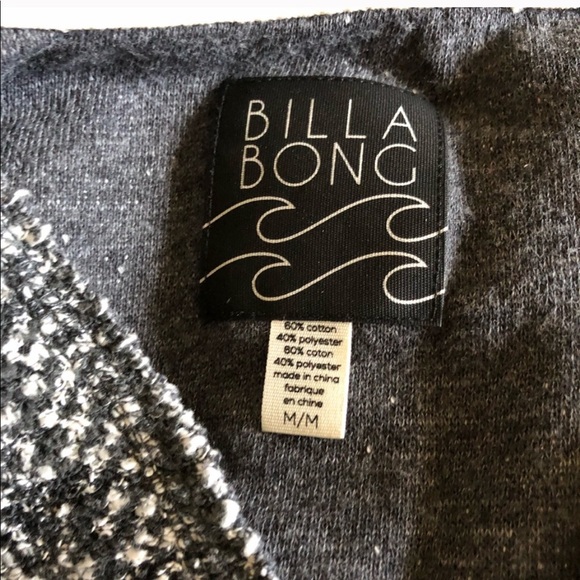 Like New Billabong Poncho Distressed Hooded Gray Sweater - Picture 5 of 5